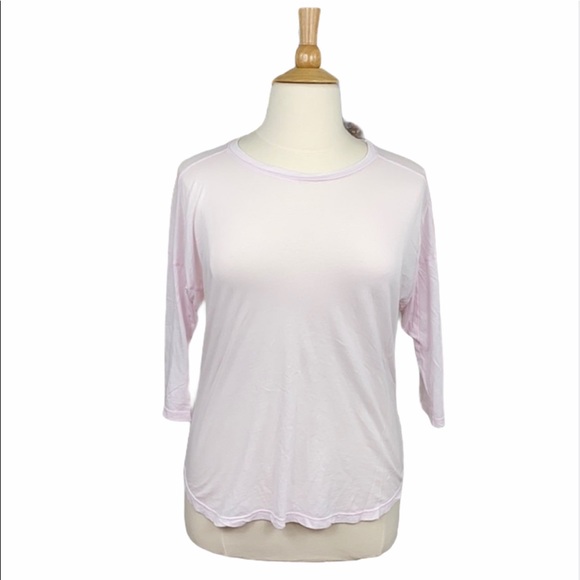 Splendid Light Pink Lightweight 3/4 Sleeve Tee